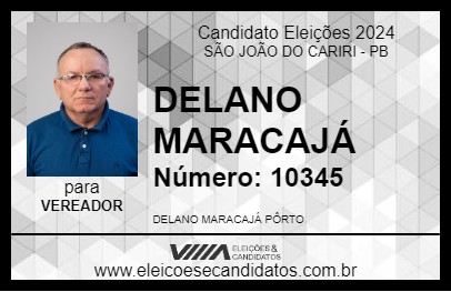 Candidato DELANO MARACAJÁ 2024 - SÃO JOÃO DO CARIRI - Eleições