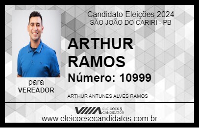 Candidato ARTHUR RAMOS 2024 - SÃO JOÃO DO CARIRI - Eleições