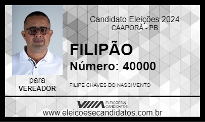 Candidato FILIPÃO 2024 - CAAPORÃ - Eleições