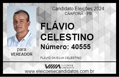 Candidato FLÁVIO CELESTINO 2024 - CAAPORÃ - Eleições