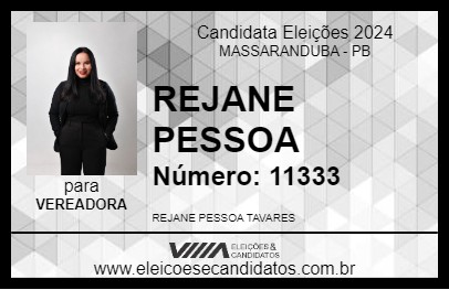 Candidato REJANE PESSOA 2024 - MASSARANDUBA - Eleições