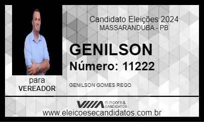 Candidato GENILSON 2024 - MASSARANDUBA - Eleições