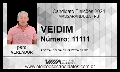 Candidato VEIDIM 2024 - MASSARANDUBA - Eleições