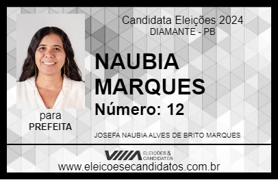 Candidato NAUBIA MARQUES 2024 - DIAMANTE - Eleições