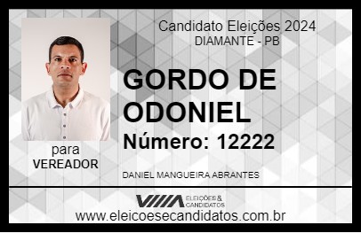 Candidato GORDO DE ODONIEL 2024 - DIAMANTE - Eleições