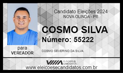 Candidato COSMO SILVA 2024 - NOVA OLINDA - Eleições