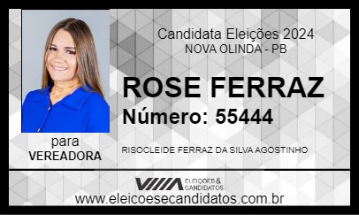 Candidato ROSE FERRAZ 2024 - NOVA OLINDA - Eleições