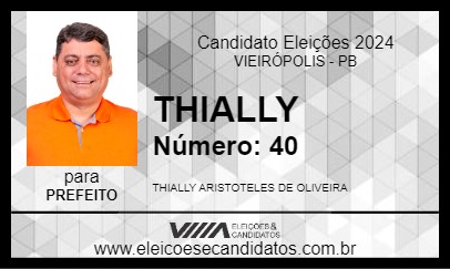 Candidato THIALLY 2024 - VIEIRÓPOLIS - Eleições