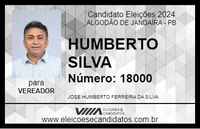 Candidato HUMBERTO SILVA 2024 - ALGODÃO DE JANDAÍRA - Eleições