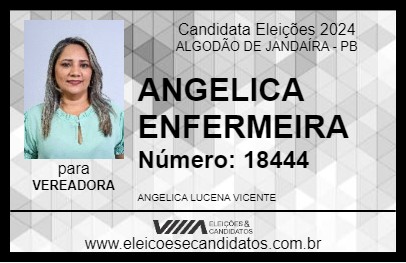 Candidato ANGELICA ENFERMEIRA 2024 - ALGODÃO DE JANDAÍRA - Eleições