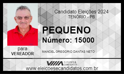 Candidato PEQUENO 2024 - TENÓRIO - Eleições