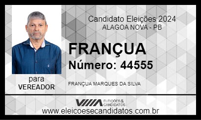 Candidato FRANÇUA 2024 - ALAGOA NOVA - Eleições