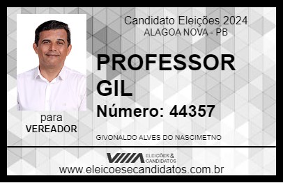 Candidato GIL PROTETOR 2024 - ALAGOA NOVA - Eleições