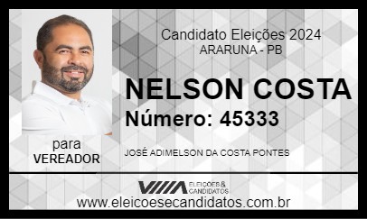 Candidato NELSON COSTA 2024 - ARARUNA - Eleições