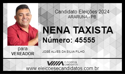 Candidato NENA TAXISTA 2024 - ARARUNA - Eleições