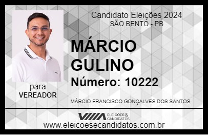 Candidato MÁRCIO GULINO 2024 - SÃO BENTO - Eleições