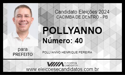 Candidato POLLYANNO 2024 - CACIMBA DE DENTRO - Eleições