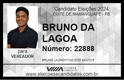 Candidato BRUNO DA LAGOA 2024 - CUITÉ DE MAMANGUAPE - Eleições