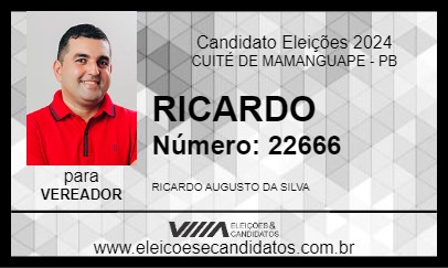 Candidato RICARDO 2024 - CUITÉ DE MAMANGUAPE - Eleições