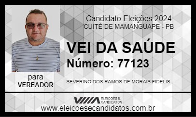 Candidato VEI DA SAÚDE 2024 - CUITÉ DE MAMANGUAPE - Eleições