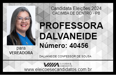 Candidato PROFESSORA DALVANEIDE 2024 - CACIMBA DE DENTRO - Eleições