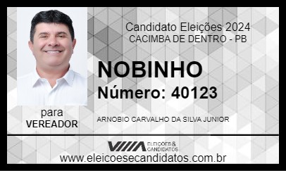 Candidato NOBINHO 2024 - CACIMBA DE DENTRO - Eleições