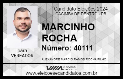 Candidato MARCINHO ROCHA 2024 - CACIMBA DE DENTRO - Eleições