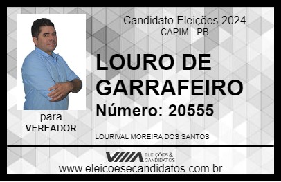 Candidato LOURO DE GARRAFEIRO 2024 - CAPIM - Eleições