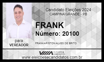 Candidato FRANK 2024 - CAMPINA GRANDE - Eleições