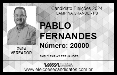 Candidato PABLO FERNANDES 2024 - CAMPINA GRANDE - Eleições