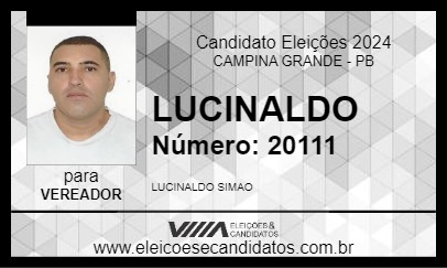 Candidato LUCINALDO 2024 - CAMPINA GRANDE - Eleições