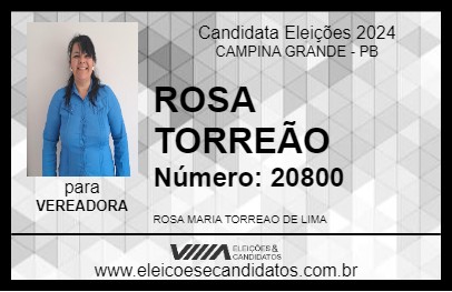 Candidato ROSA TORREÃO 2024 - CAMPINA GRANDE - Eleições