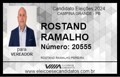 Candidato ROSTAND RAMALHO 2024 - CAMPINA GRANDE - Eleições