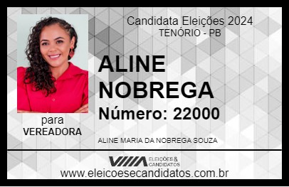 Candidato ALINE NOBREGA 2024 - TENÓRIO - Eleições