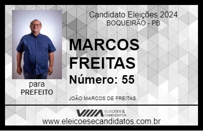 Candidato MARCOS FREITAS 2024 - BOQUEIRÃO - Eleições