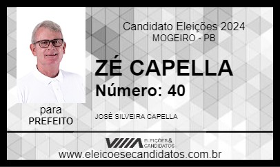 Candidato ZÉ CAPELLA 2024 - MOGEIRO - Eleições