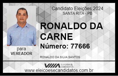 Candidato RONALDO DA CARNE 2024 - SANTA RITA - Eleições