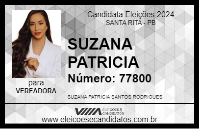 Candidato SUZANA PATRICIA 2024 - SANTA RITA - Eleições