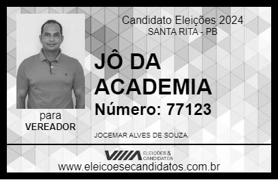 Candidato JÔ DA ACADEMIA 2024 - SANTA RITA - Eleições