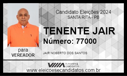 Candidato TENENTE JAIR 2024 - SANTA RITA - Eleições