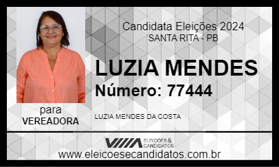 Candidato LUZIA MENDES 2024 - SANTA RITA - Eleições