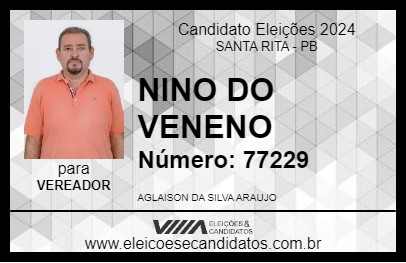 Candidato NINO DO VENENO 2024 - SANTA RITA - Eleições