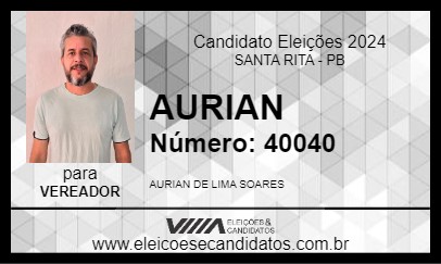 Candidato AURIAN 2024 - SANTA RITA - Eleições