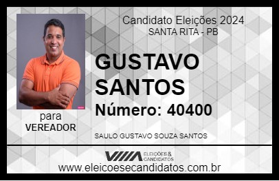 Candidato GUSTAVO SANTOS 2024 - SANTA RITA - Eleições