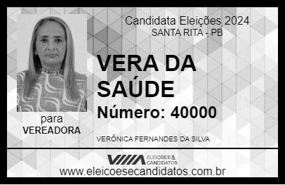 Candidato VERA DA SAÚDE 2024 - SANTA RITA - Eleições