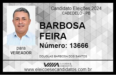 Candidato BARBOSA FEIRA 2024 - CABEDELO - Eleições