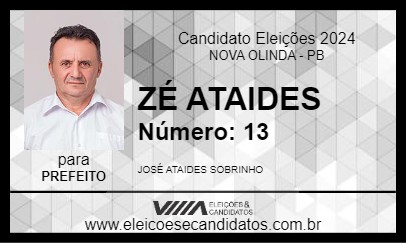 Candidato ZÉ ATAIDES 2024 - NOVA OLINDA - Eleições