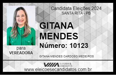 Candidato GITANA MENDES 2024 - SANTA RITA - Eleições