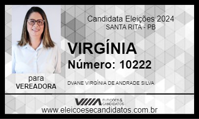 Candidato VIRGÍNIA 2024 - SANTA RITA - Eleições