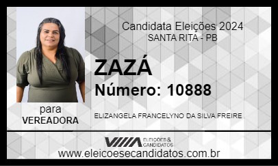 Candidato ZAZÁ 2024 - SANTA RITA - Eleições